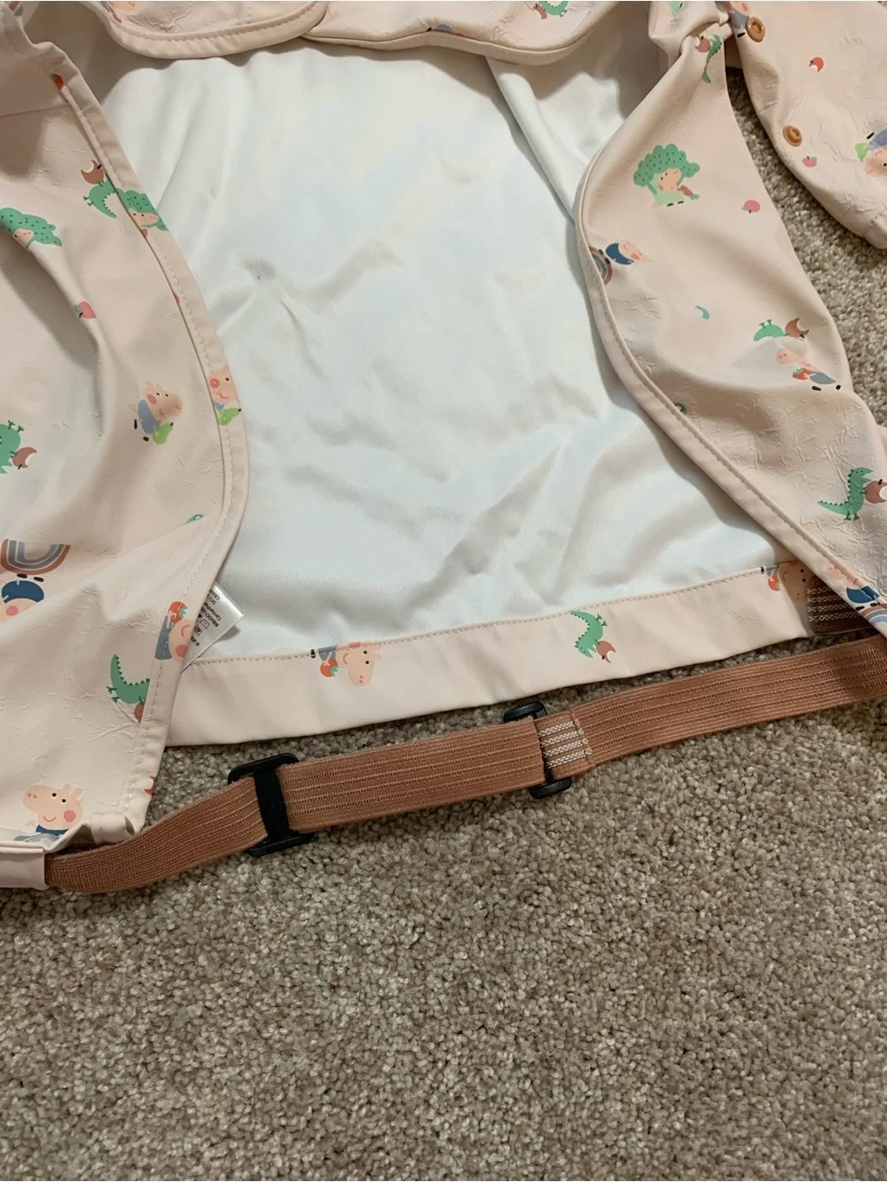 BiBADO Long Sleeve Coverall Weaning Bib George Peppa Pig 6-36 Months Waterproof